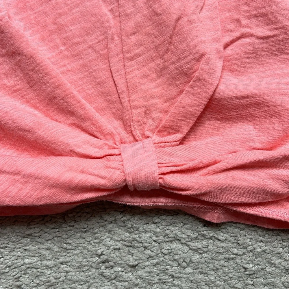 Pink sleeveless Anthropologie tank top with knot detail - Picture 3 of 5